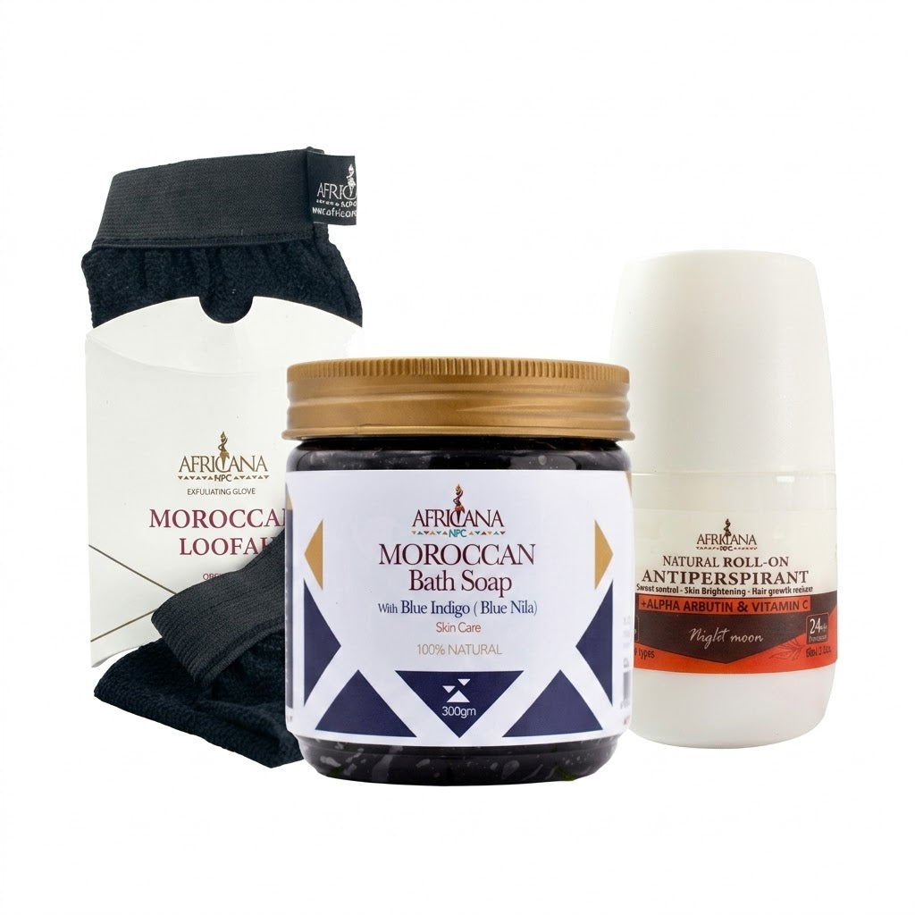 Africana Offer ( Blue Indigo + Loofah + Roll On Night Moon )