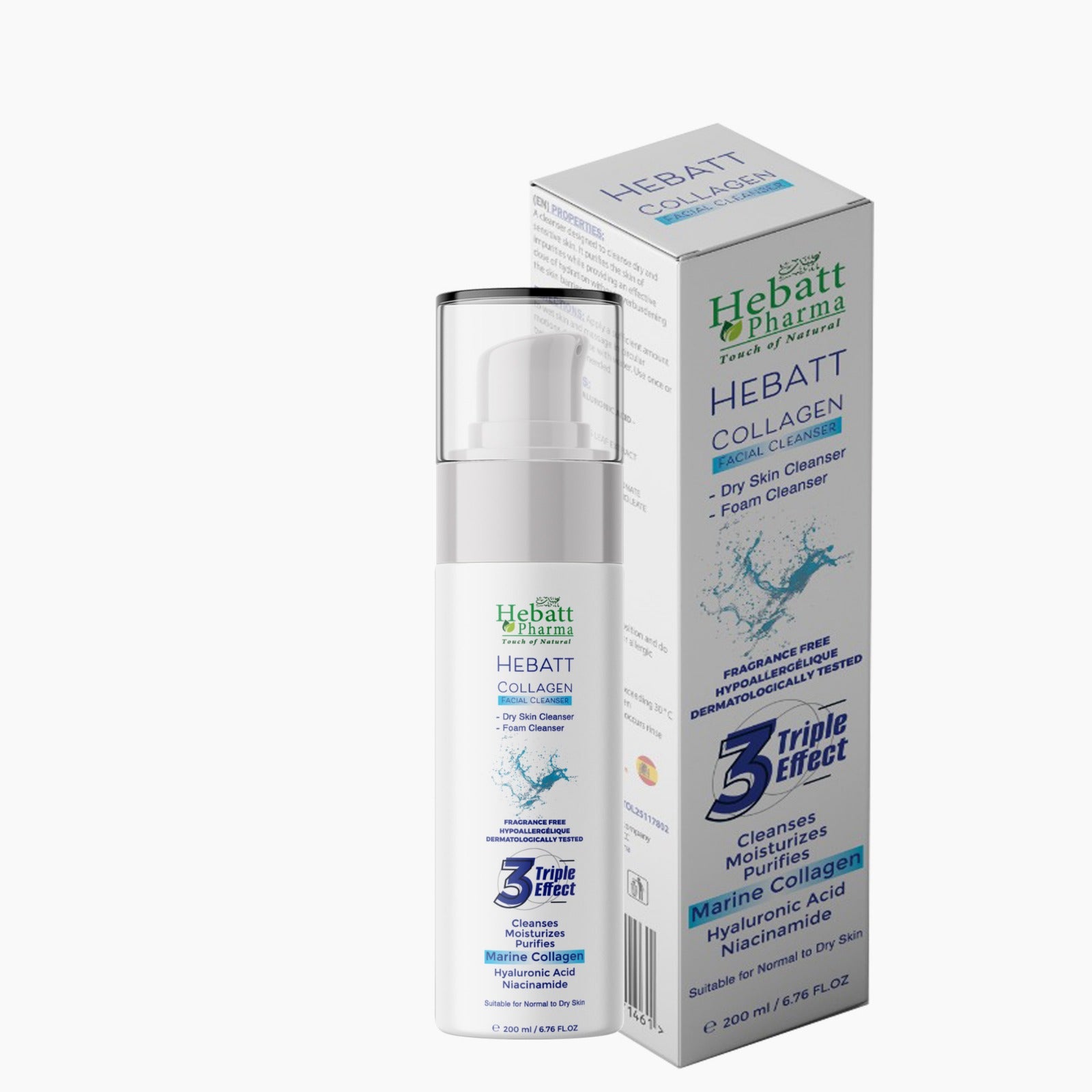 Hebatt Dry Skin Facial Cleanser 200ml