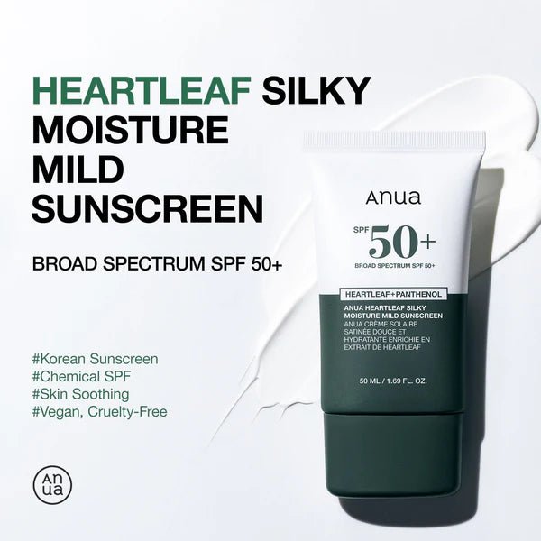 Anua Heartleaf Silky Moisture Mild Sun Cream 50Ml