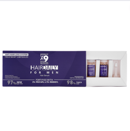 Hair Daily Ampoules For Men ( 5 Vials )
