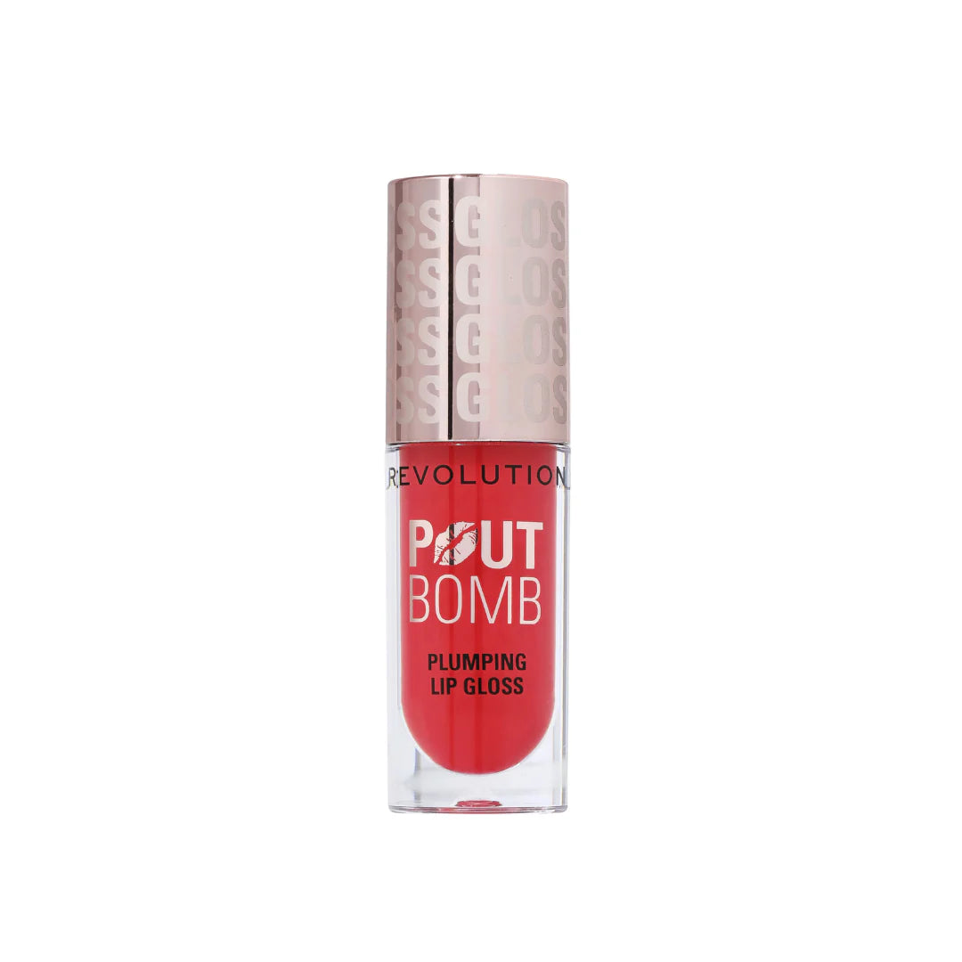 Revolution Pout Bomb Plumping Gloss Cherry Sheer Red.