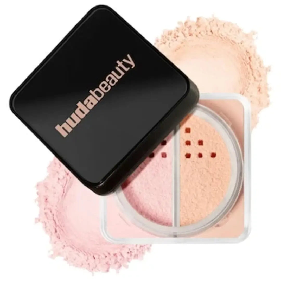 Huda Beauty Easy Bake Duo Loose Powder Cherry Peach.