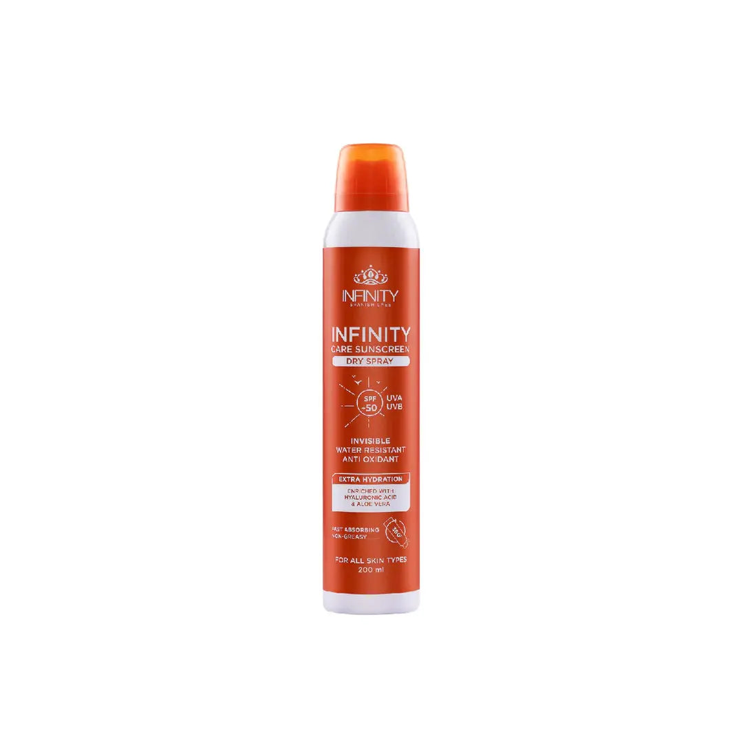 Infinity Care sunscreen Dry Spray SPF50+ 200ml Offer (1+1)
