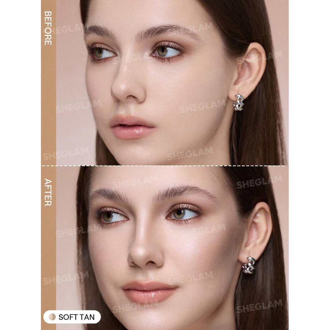Sheglam 2-In-1 Contour & Highlight Stick-Soft Tan.