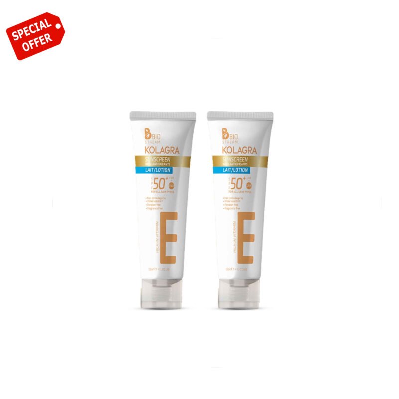 Kolagra Sun Screen Lotion 120ml Offer  (1+1).