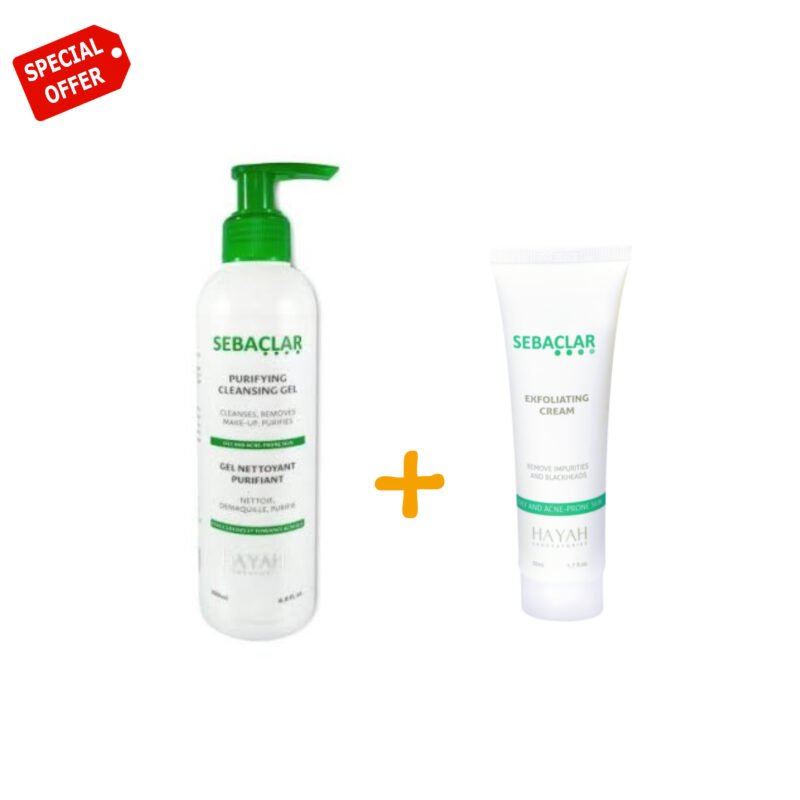 Sebaclar oily skin routine kit ( Cleanser + Exfoliating Cream )