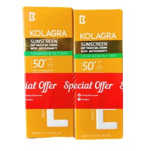 Kolagra Sunscreen Gel Cream SPF 50 (1+1 Free)