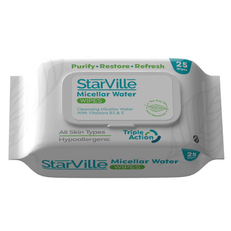 Starville micellar water wipes 25pcs