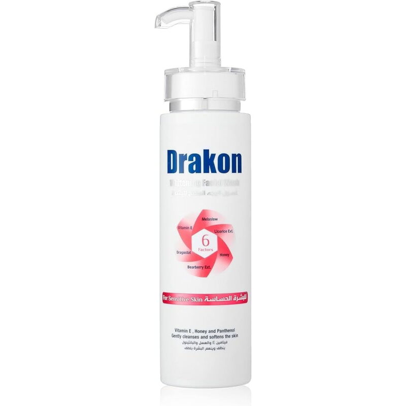 drakon whitening facial wash for sensitive skin 200ml