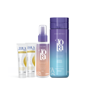 tola shampoo250ml + lotion 120ml + oil replacement 25ml.