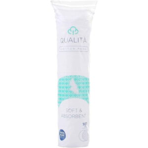 QUALITA Double-Face Round Cotton Pads - 100 Pieces