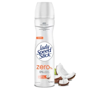 Lady Speed Stick, Zero% Antiperspirant Deodorant, Spray Fresh Coconut 150ml