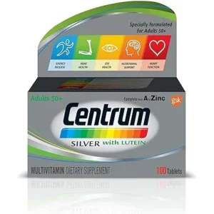 Centrum Silver with Lutein Multivitamin, Multimineral Supplements, for adults 50 + with Zinc, Vitamin B, D & Magnesium, 100 Tablets
