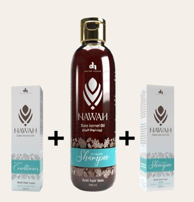 nawah ( shampoo 500ml + shampoo 100ml + conditioner 100ml )
