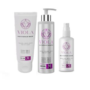 Viola hair care routine shampoo + serum + hair mask