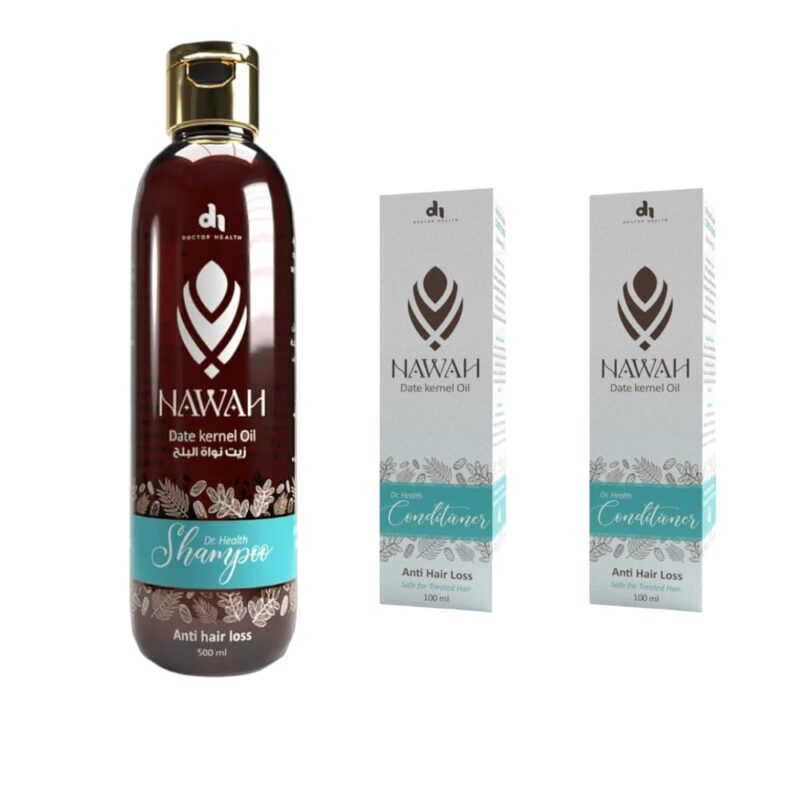 Nawah Shampoo 500ml + 2 nawah conditioner 100ml offer