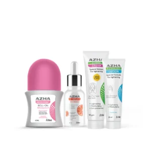 Azha Box (Roll on + body lotion + C serum + cream )