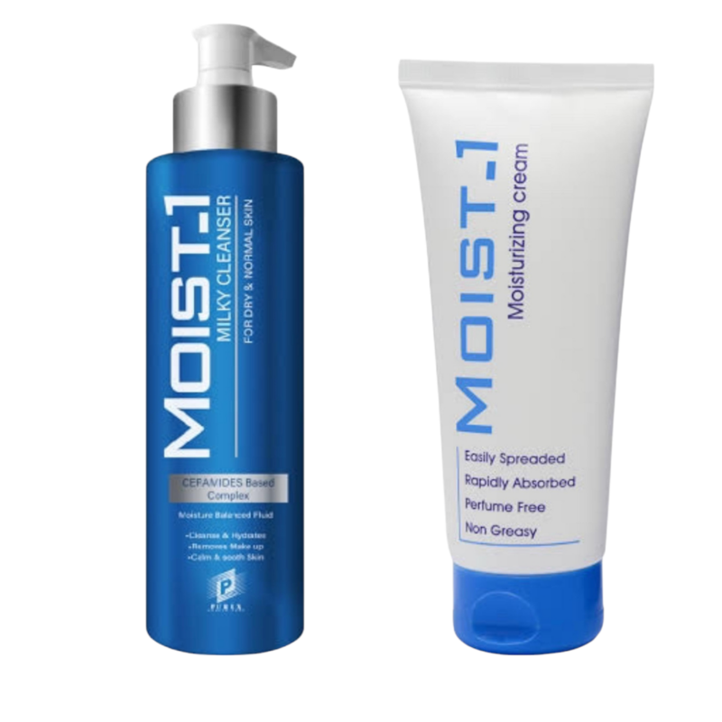 Moist-1 Milky Cleanser + Moist-1 moisturizing cream