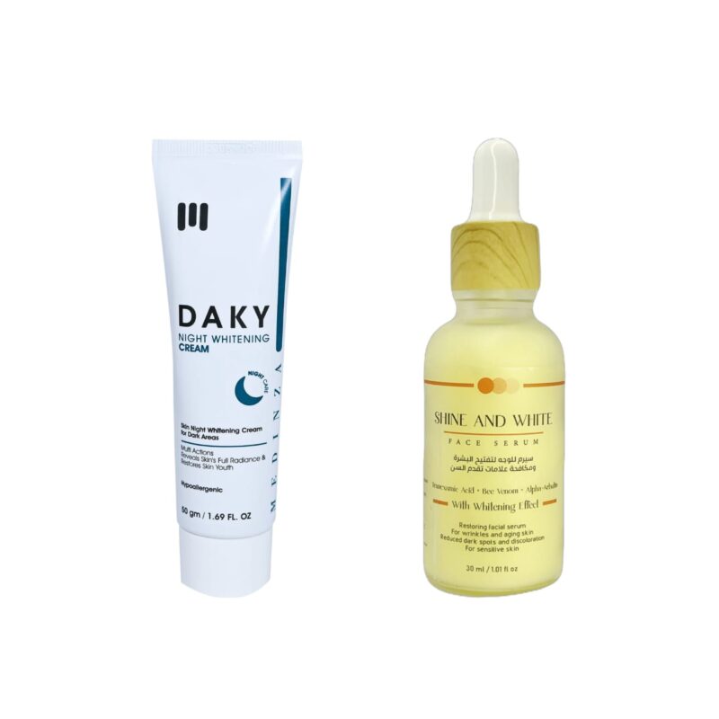 Shine And White Face Serum+ Daky Night Whitening Cream