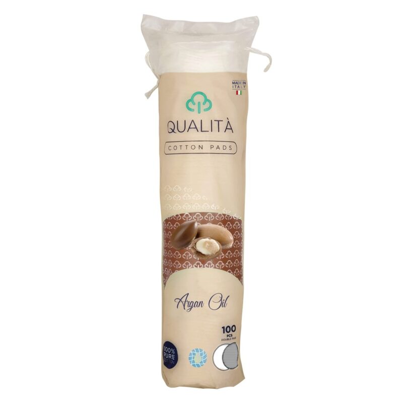 Qualita Cotton Pads Argan Oil Double Face - 100Pcs‏