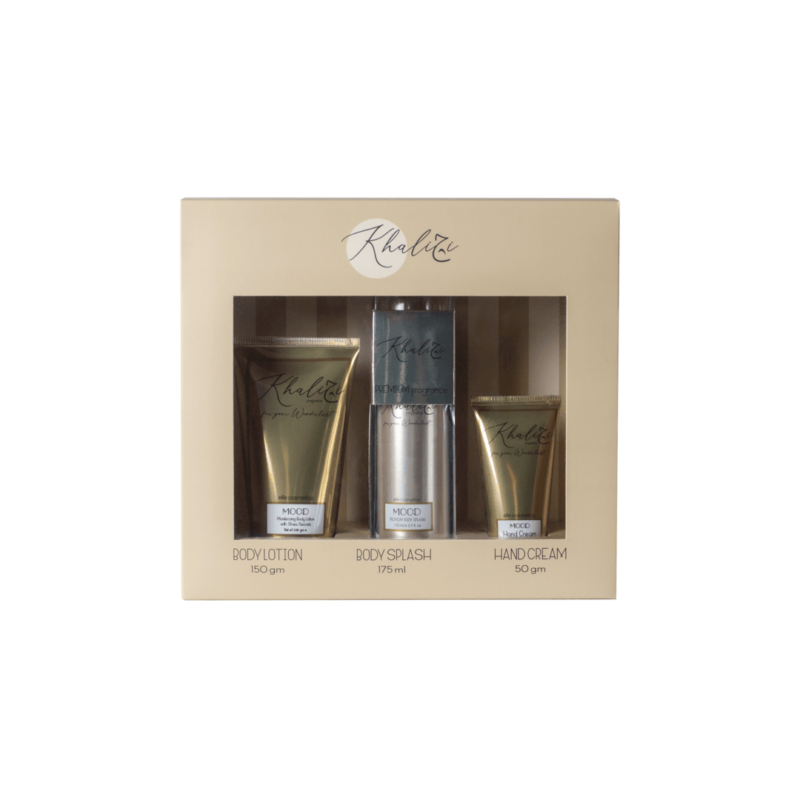 MOOD KHALIJI woman set (BODY LOTION 150 GM+BODY SPLASH 220 ML+Hand Cream 50 Gm)