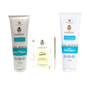 NAWAH ( Shampoo 250ml + Hair Mask 250ml + soap )