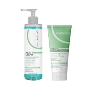 Dermactive acti-clear foaming gel 250ml + dermactive mattifying cream 50ml offer