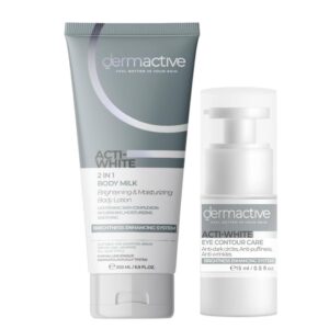Dermactive 2 IN 1 BODY MILK Brightening & Moisturizing Body Lotion + dermactive eye contour cream-gel