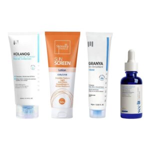 Skin care routine for dry skin (Kolanog cleanser+Granya moisturizer+see lit hyaluronic acid+Skinova sunscreen lotion )