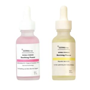 (Derma 10 Glycolic Acid 10% Serum 30ml + Derma 10 soothing power serum (centella asiatica 5%))