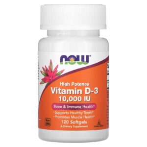 now vitamin d3 10000IU 120 softgels