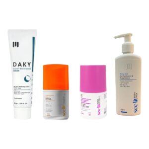See lit Offer ( Sunscreen Lotion + Roll On Cotton Candy +Body Milk 200ml + Daky Night )