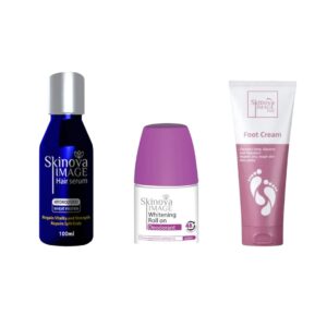 Skinova ( foot cream + Roll On Berries + Hair Serum  )