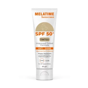Melatime sunscreen SPF 50+ Tinted 60gm