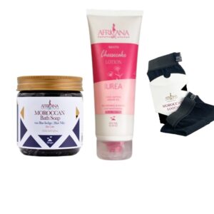 Africana Offer ( Blue Soap + Cheesecake Lotion + Loofah )