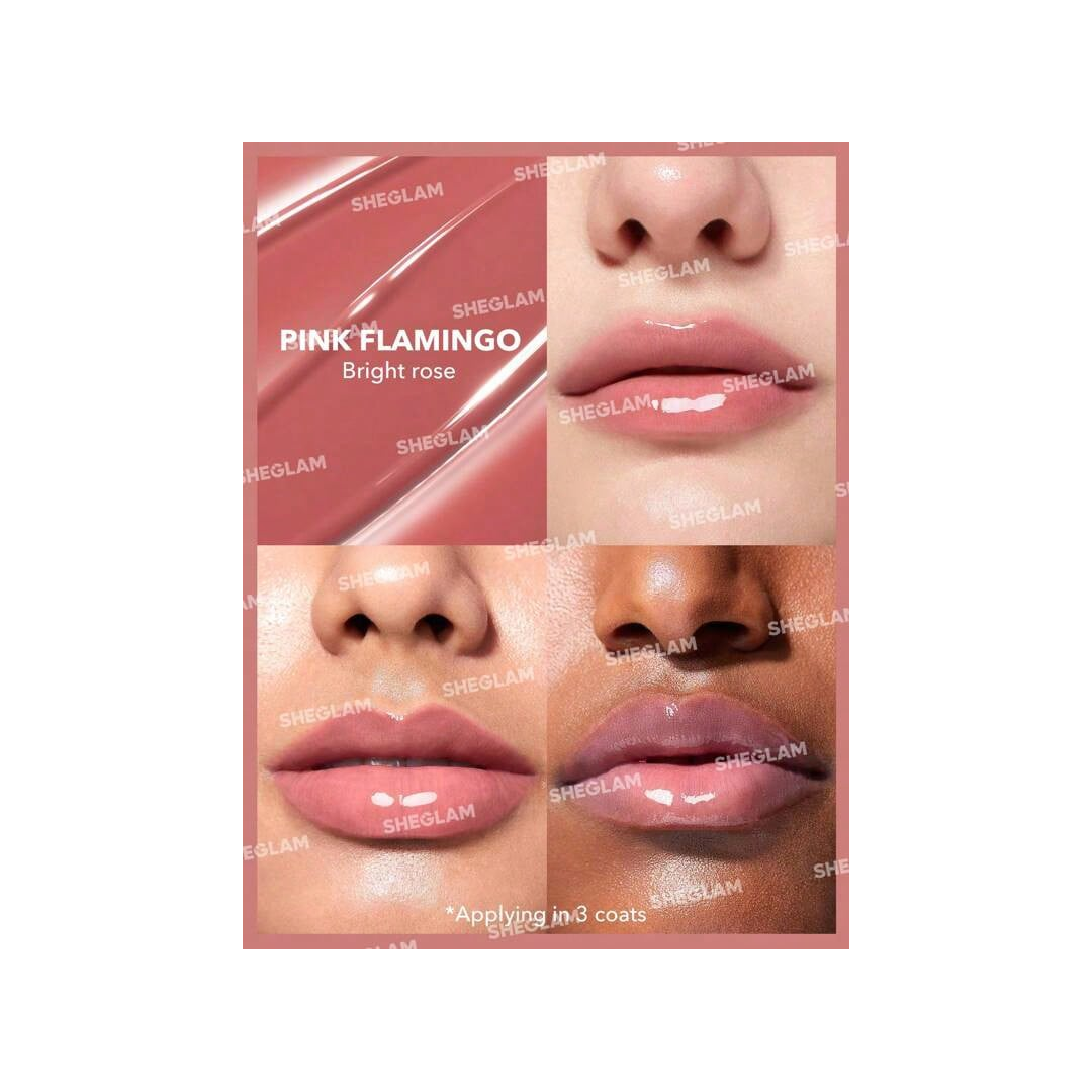 Sheglam Pout-Perfect Shine Lip Plumper-Pink Flamingo. - Image 2