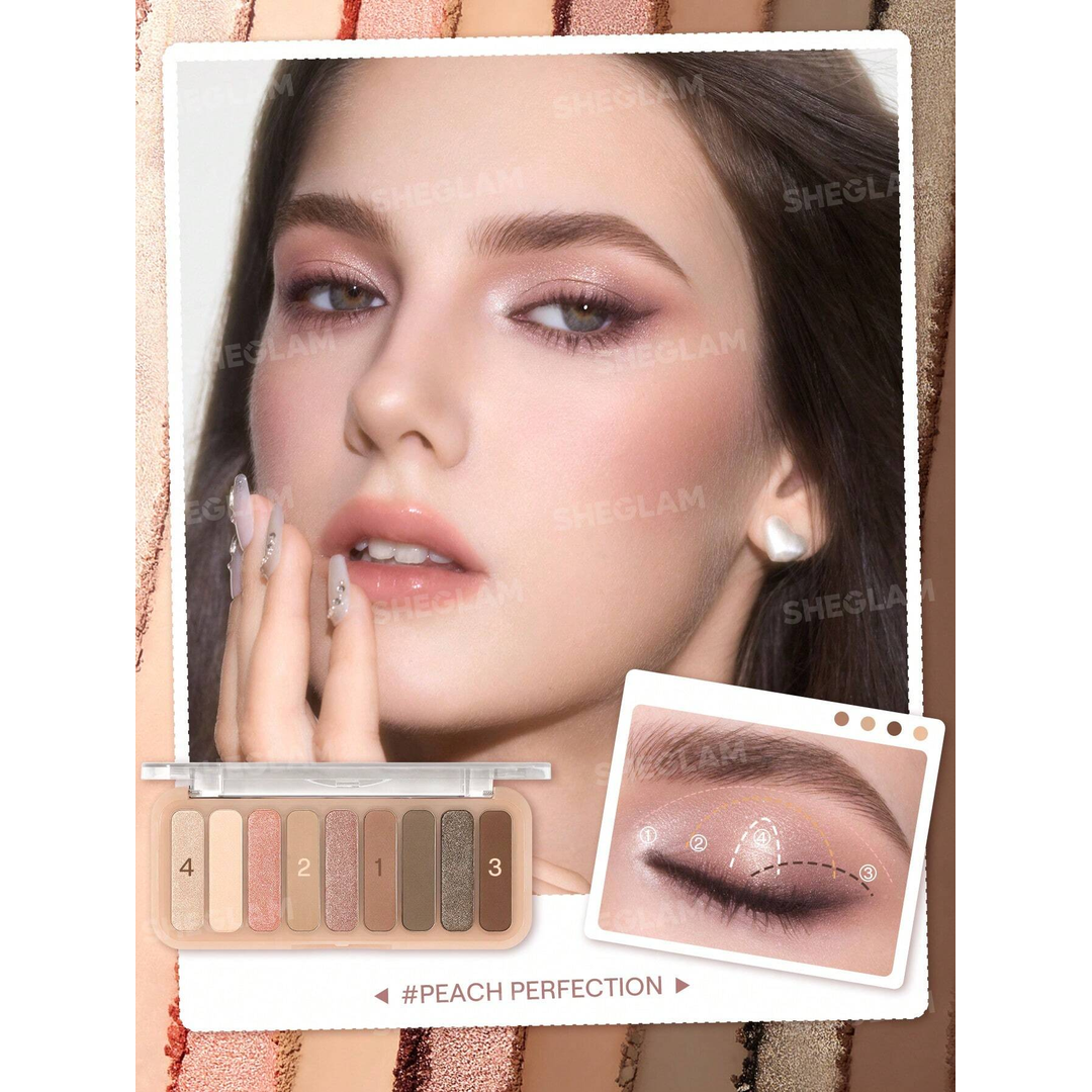 Sheglam Peach Perfection Eyeshadow Palette. - Image 2