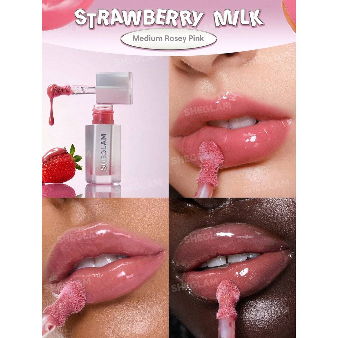 Sheglam Glass Lock Air Gloss-Strawberry Milk. - Image 2