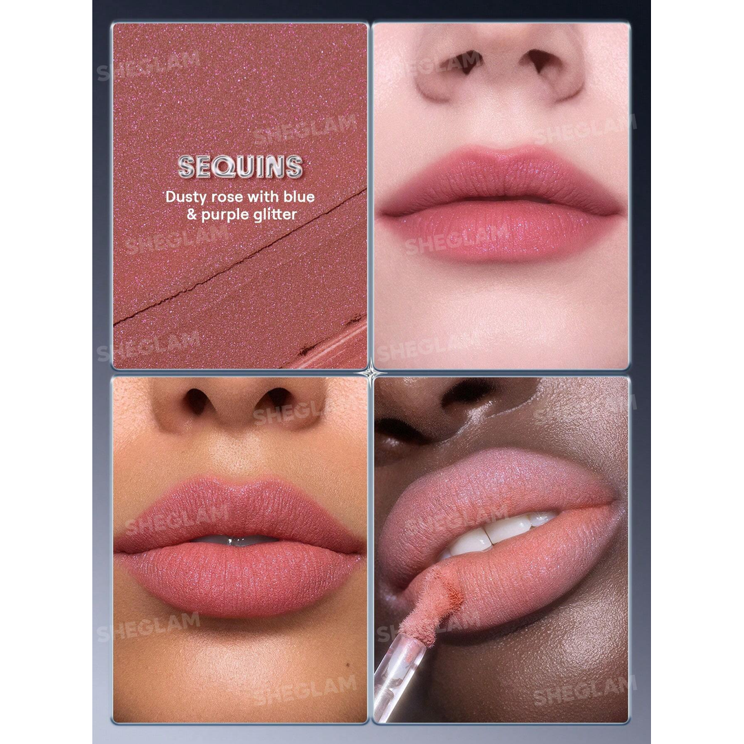 Sheglam Glitter Whip Liquid Lipstick-Sequins. - Image 2