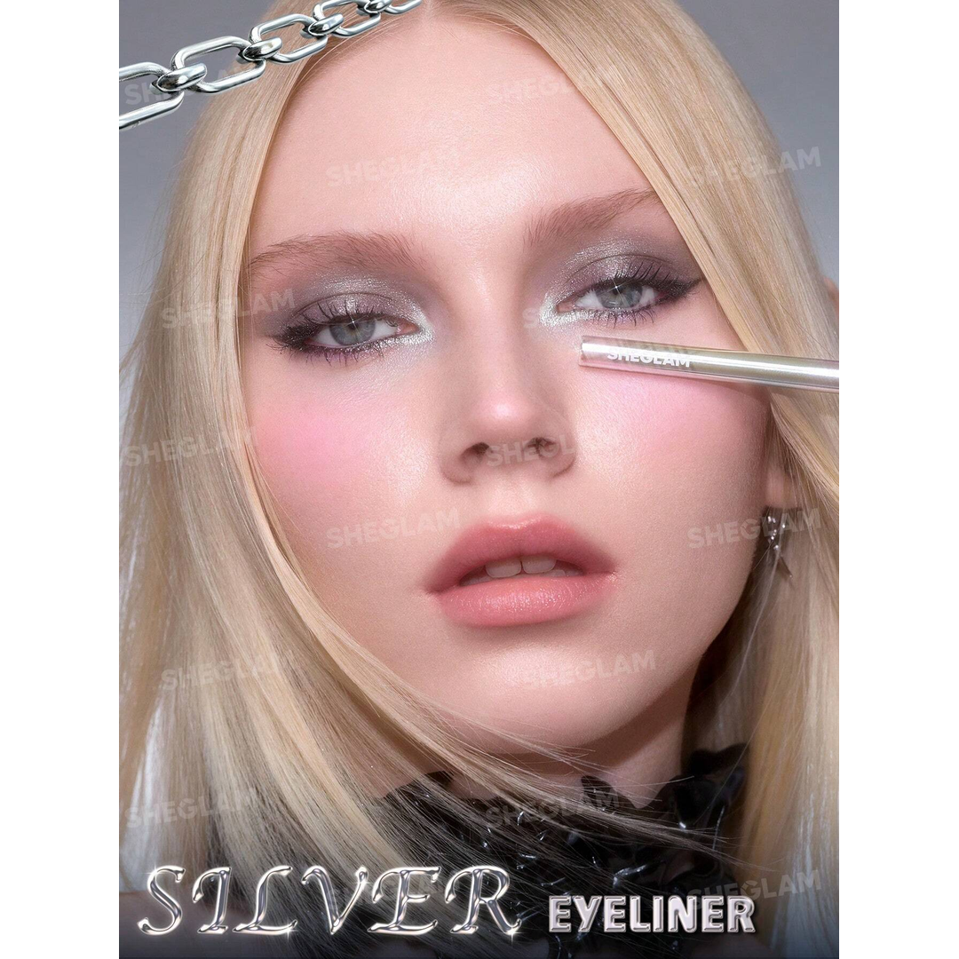 Sheglam Silver Strobe Metallic Eyeliner-Platinum . - Image 2