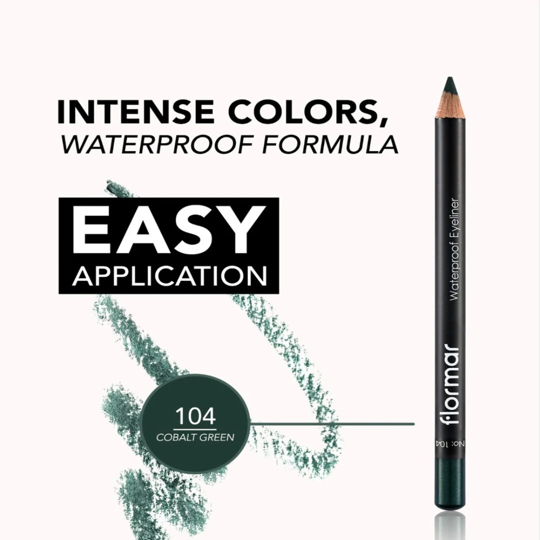 Flormar Waterproof Eyeliner 104 Cobalt Green. - Image 2