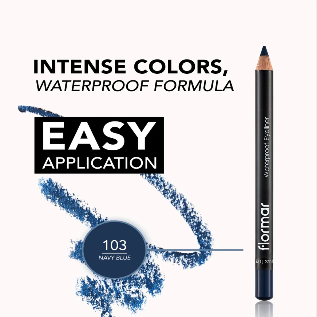 Flormar Waterproof Eyeliner 103 Navy Blue. - Image 2