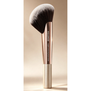 Maange Professional Makeup Fan Shaped Brush Gold Coffee.