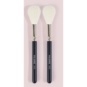 Maange Professional Makeup Powder Brush Set 2 pieces Black.