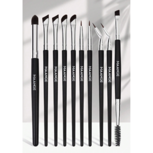 Maange Professional Makeup All About Eye Brush Set 10 Pcs Black.