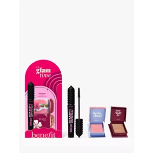 Benefit It's Glam Time Mascara, Blush & Bronzer Makeup Gift Set.