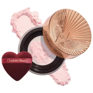 Charlotte Tilbury Airbrush Flawless Blur Loose Setting Powder Brightening pink.