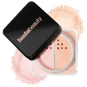 Huda Beauty Easy Bake Duo Loose Powder Cherry Peach.
