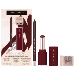 Fenty Berry Brown'd Pout Lip Liner + Gloss Stick Duo.
